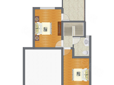 2室2厅 117.76平米户型图