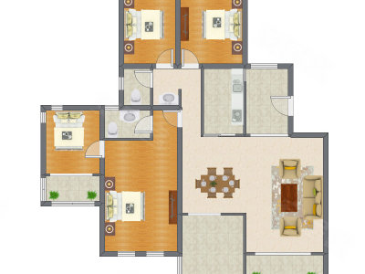 4室2厅 135.88平米