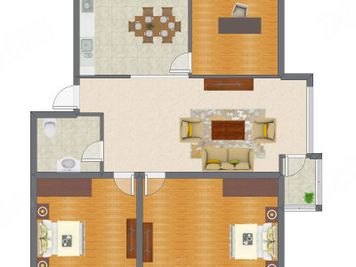 3室2厅 127.47平米
