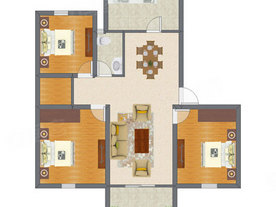3室2厅 111.60平米