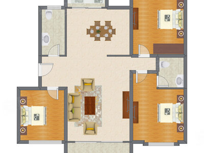 3室2厅 108.34平米