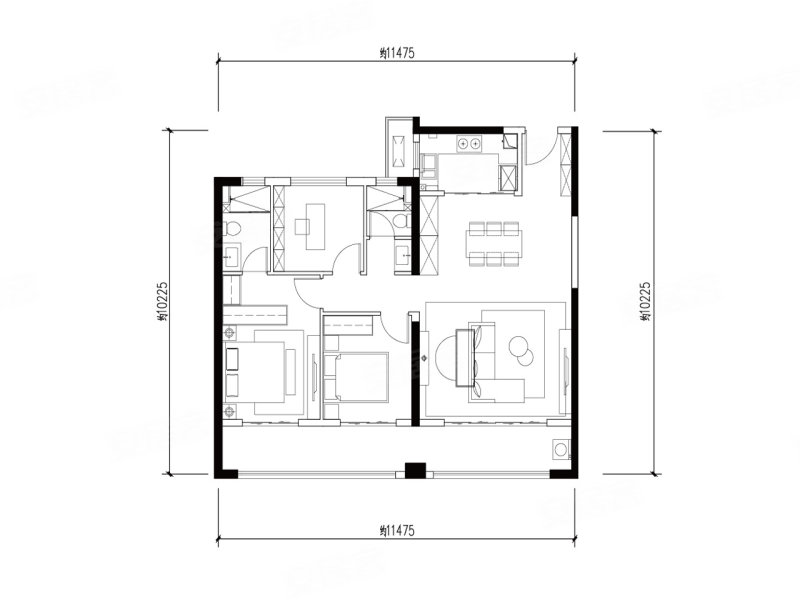 中国铁建·西派天麓3室2厅127㎡238万二手房图片