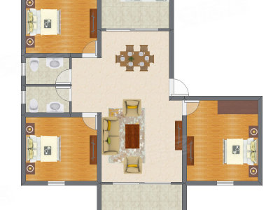3室2厅 103.45平米