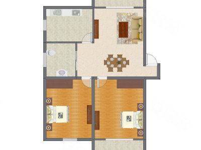2室2厅 99.15平米
