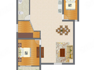 3室1厅 90.11平米