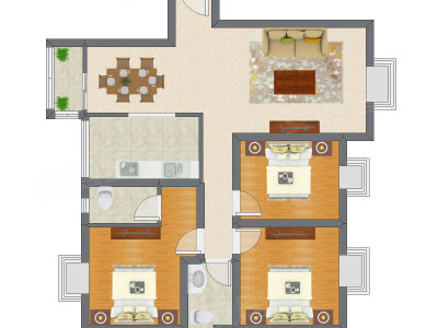 3室2厅 112.69平米