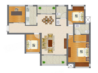4室2厅 105.42平米