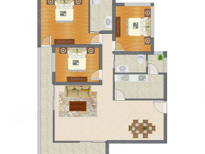 3室2厅 139.65平米