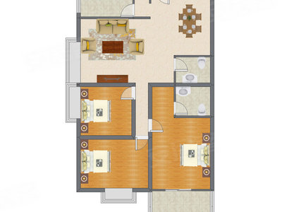 3室2厅 140.28平米