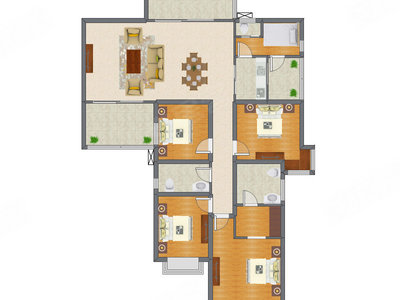 4室2厅 155.78平米