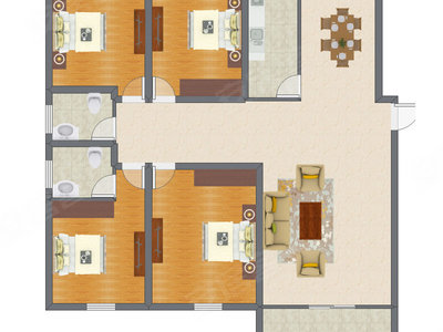 4室2厅 128.85平米
