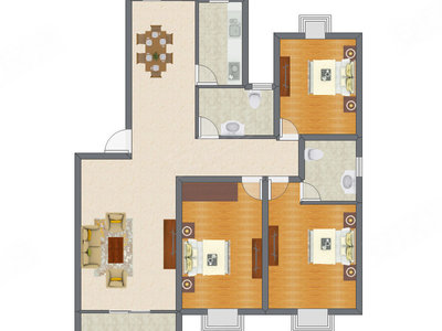 3室2厅 110.16平米