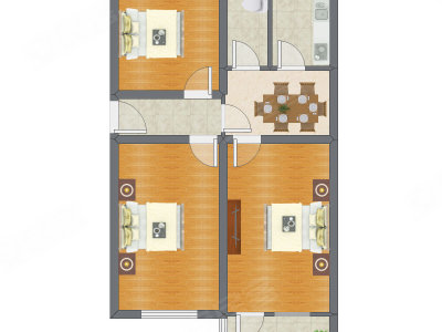 3室1厅 85.10平米