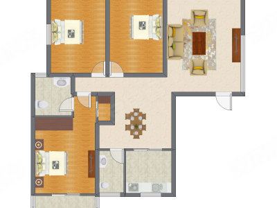 3室2厅 137.12平米