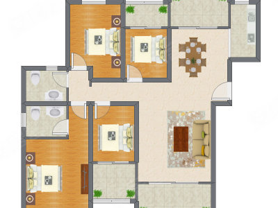 4室2厅 139.31平米