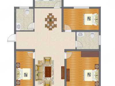 3室2厅 111.40平米