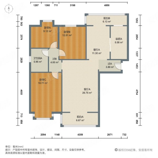 涞水盛景华庭户型图图片