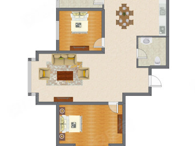 2室2厅 135.00平米