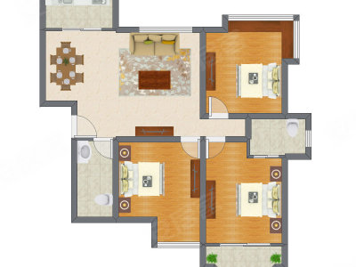 3室2厅 127.85平米