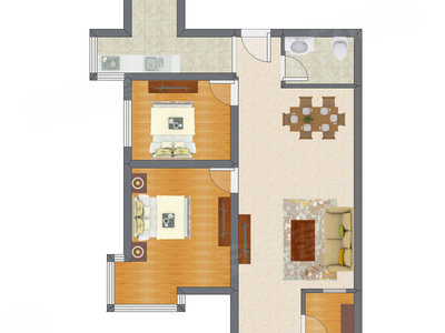 2室2厅 111.65平米