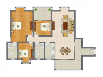 3室2厅 152.81平米