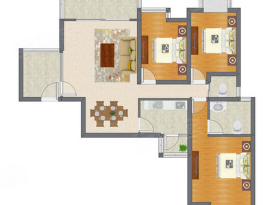 3室2厅 112.15平米