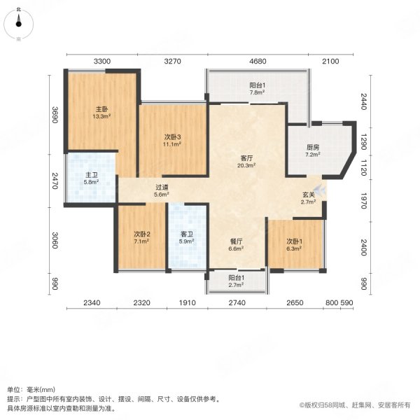 惠州梵高的花园户型图图片