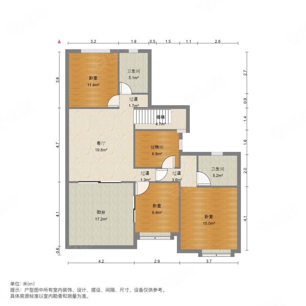 华发观山水(别墅)3室2厅2卫102㎡东南95万