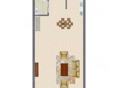 2室2厅 32.45平米户型图
