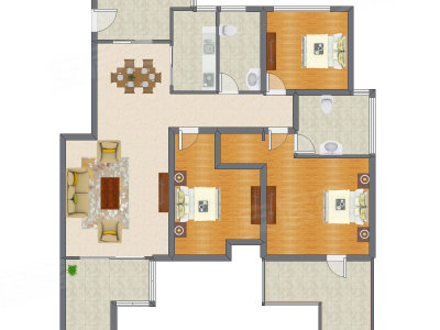 3室2厅 134.15平米