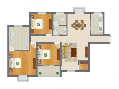 3室2厅 95.18平米