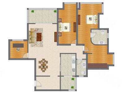 3室2厅 168.57平米