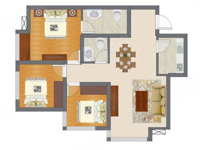 3室2厅 88.63平米