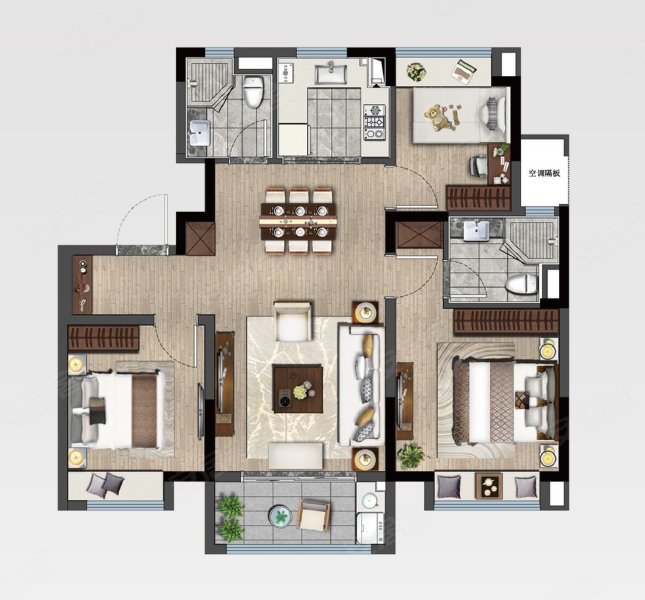 特价房江北新区中央商务区栖樾府精装修自带超大花园