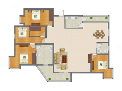 4室2厅 198.90平米