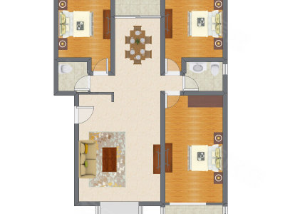 3室2厅 134.12平米