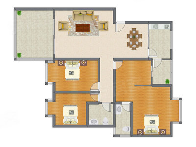 3室2厅 164.91平米