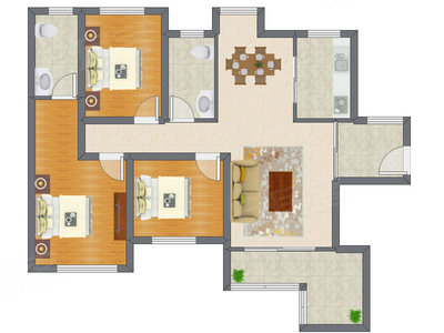 3室2厅 113.15平米