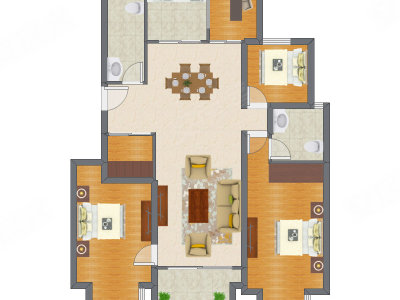 4室2厅 135.78平米