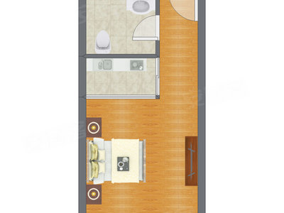 1室0厅 42.22平米