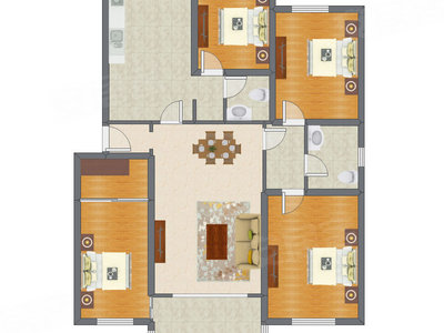 4室2厅 168.69平米