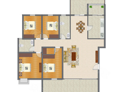 4室3厅 167.12平米