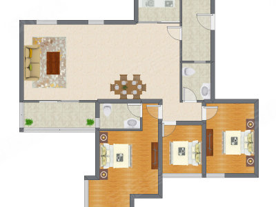 3室2厅 133.90平米