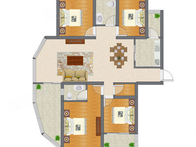 4室2厅 151.26平米