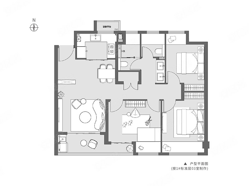 澄阳四季云庭3室2厅1卫104㎡南322万