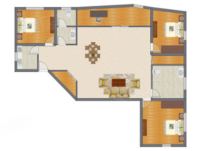 3室2厅 159.78平米
