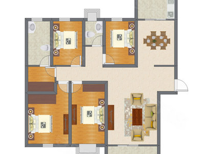 4室2厅 105.79平米
