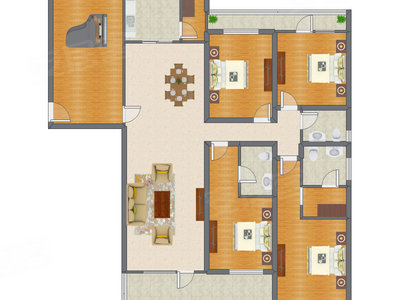 4室2厅 186.03平米