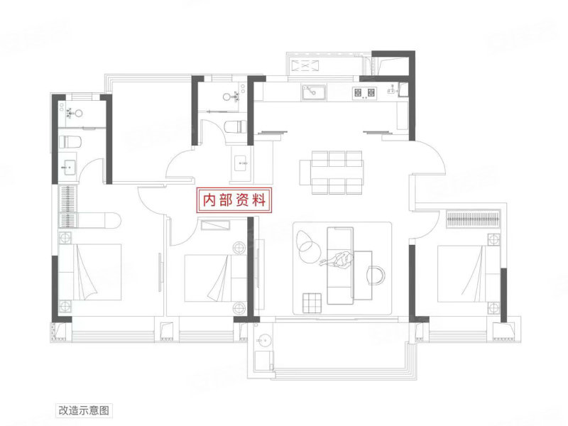 金隅中交山湖云筑4室2厅137㎡340万二手房图片