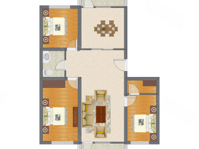 3室2厅 123.10平米
